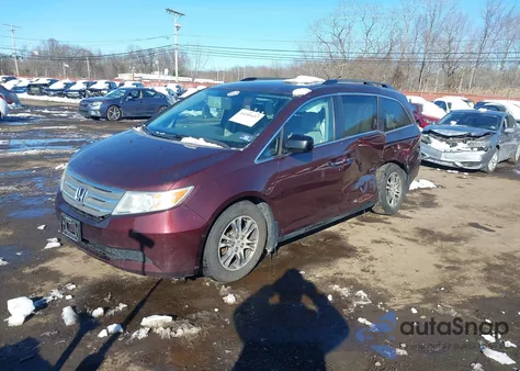 2013 Honda Odyssey Ex из США, поврежденный, VIN 5FNRL5H44DB089369